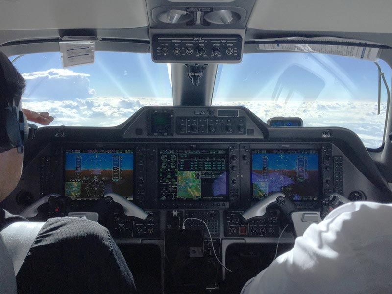 view from the cockpit of an airplane