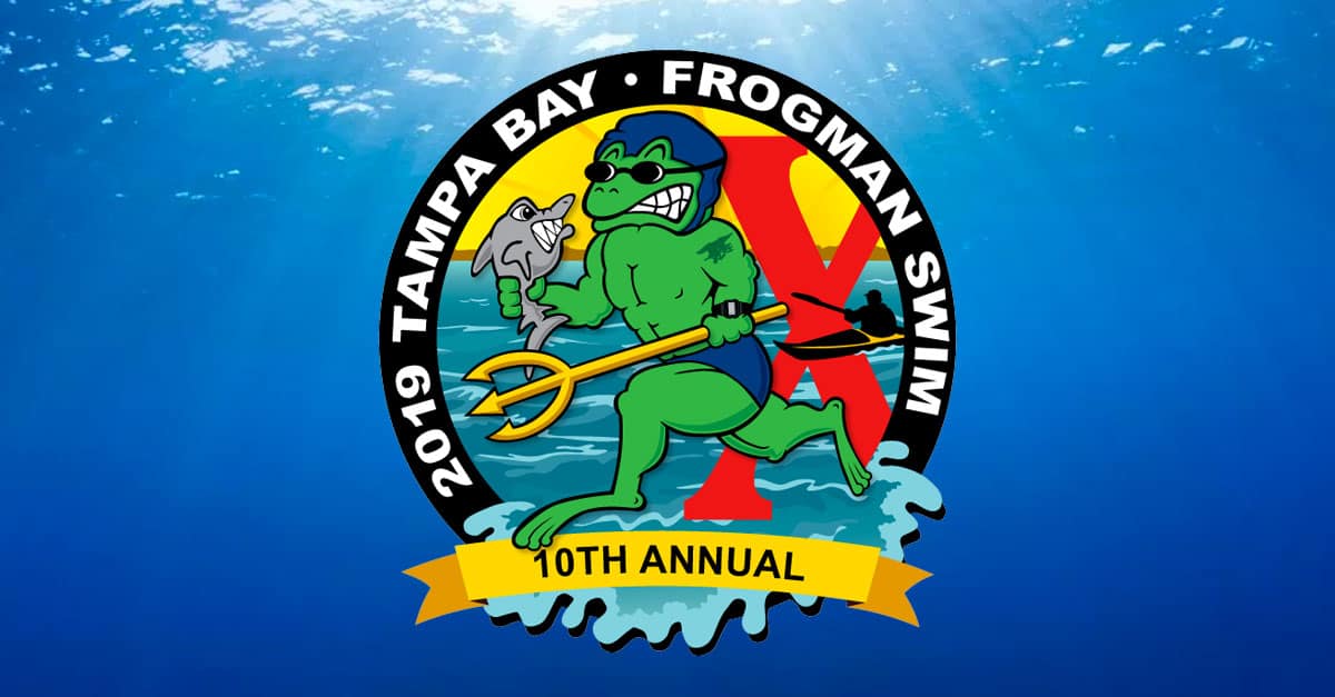 2019 Tampa Bay Frogman Swim Logo