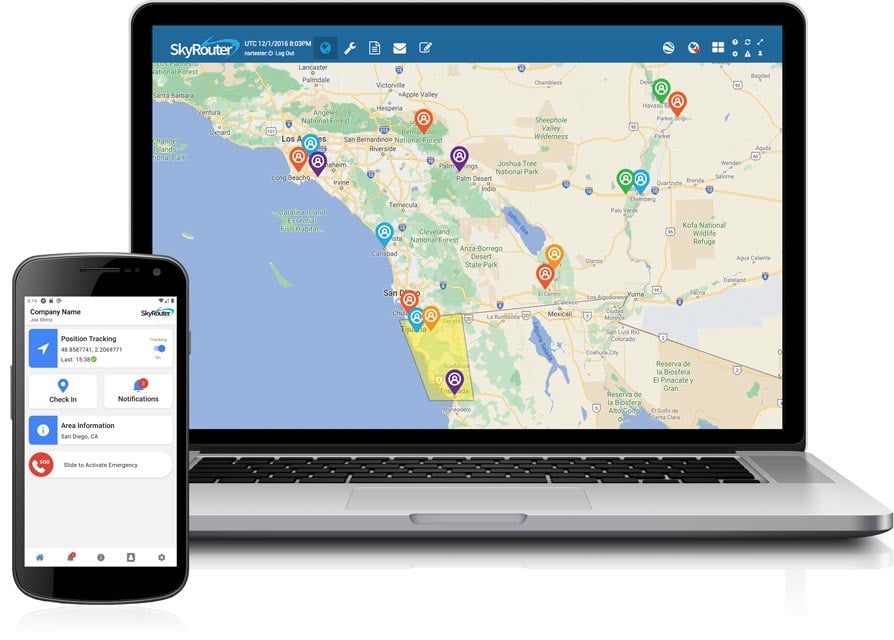 Global Traveler App + SkyRouter Tracking Program