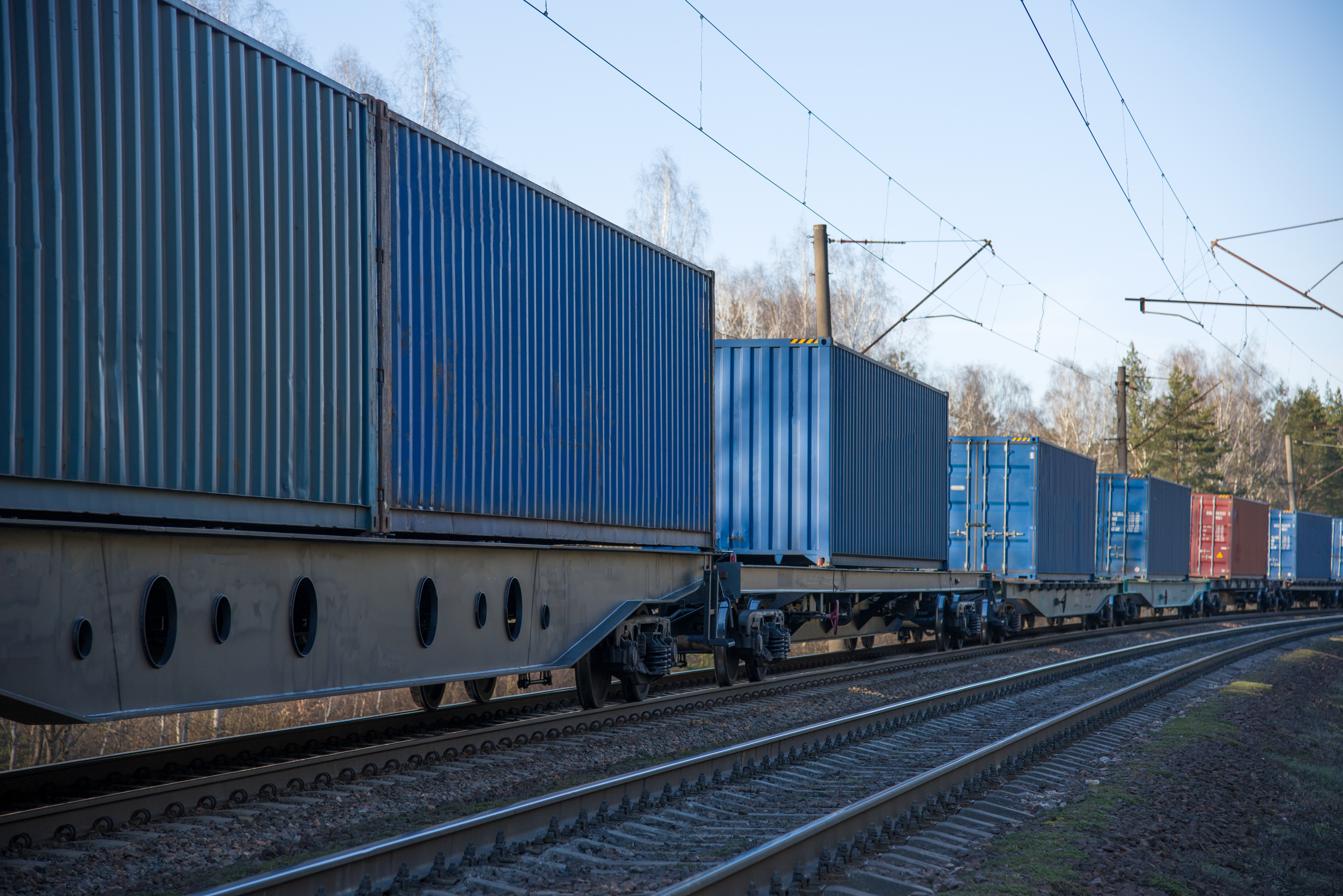 Blue boxcars